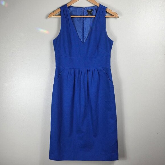 J. Crew Dresses & Skirts - J. Crew Cobalt Blue V Neck Sleeveless A Line Dress